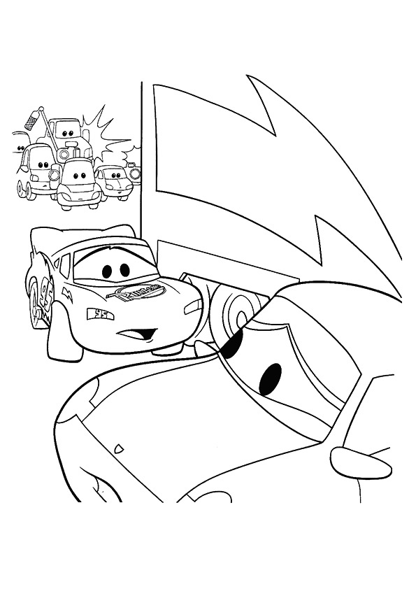 Plansa de colorat cu Cars pixar 185 96